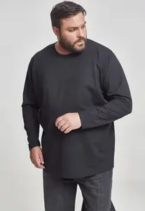 Černý strečový Terry dlouhý rukáv
