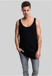 Loose Tank with long shape and open edge black
