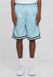 Men's Stripes Mesh Shorts - Ocean Blue/Black/White