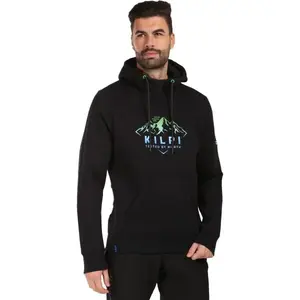 KILPI NORTHEN Pánská bavlněná mikina s kapucí, černá, velikost XXXL