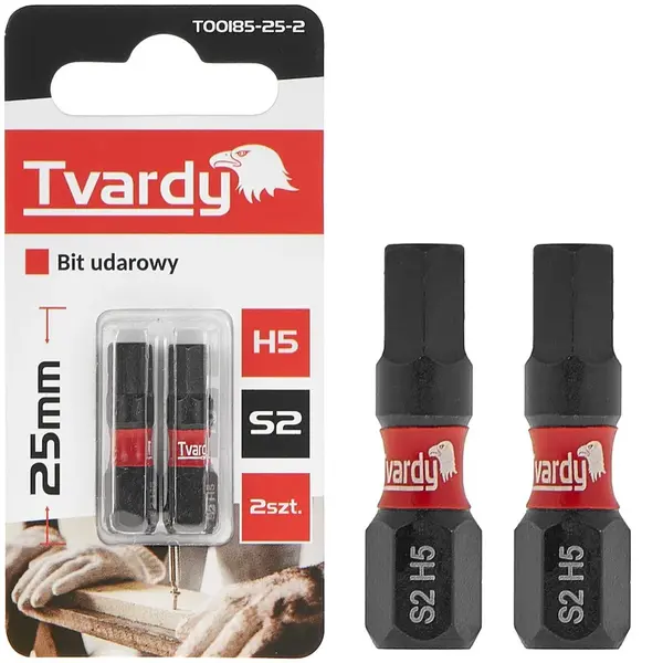 TVARDY Nárazový šroubovák H5 25 mm S2