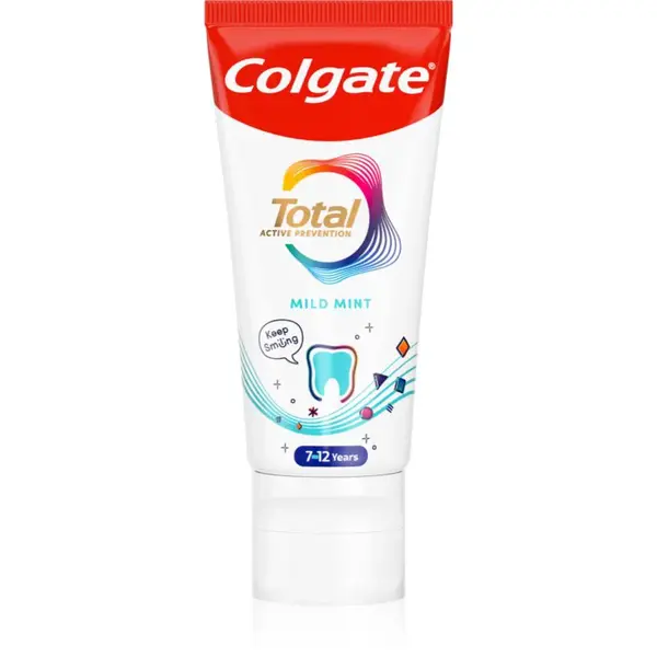 Colgate Total Junior Active Prevention Mild Mint zubní pasta pro důkladné vyčištění zubů a ústní dutiny pro děti 50 ml