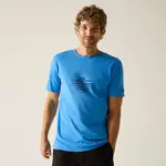 Pánské bavlněné tričko regatta cline ix světle modrá xl