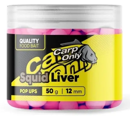 Carp only plávajúce boilies hi-visual pop up squid liver 50 g - 16 mm