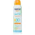 Astrid Sun Coconut Love neviditelný sprej na opalování SPF 30 s vysokou UV ochranou 150 ml