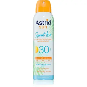 Astrid Sun Coconut Love neviditelný sprej na opalování SPF 30 s vysokou UV ochranou 150 ml