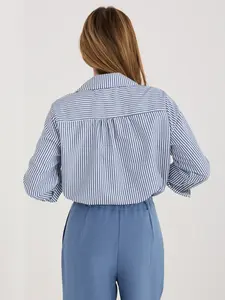 Modrá dámská košile s límečkem