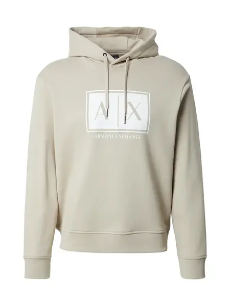 ARMANI EXCHANGE Mikina  piesková / biela