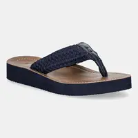 Žabky Barbour Kelburn dámské, tmavomodrá barva, na plochém podpatku, LBS0019NY12