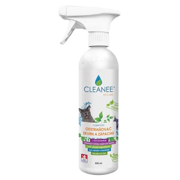 CLEANEE Pet Care na škvrny a zápach levanduľa 500 ml