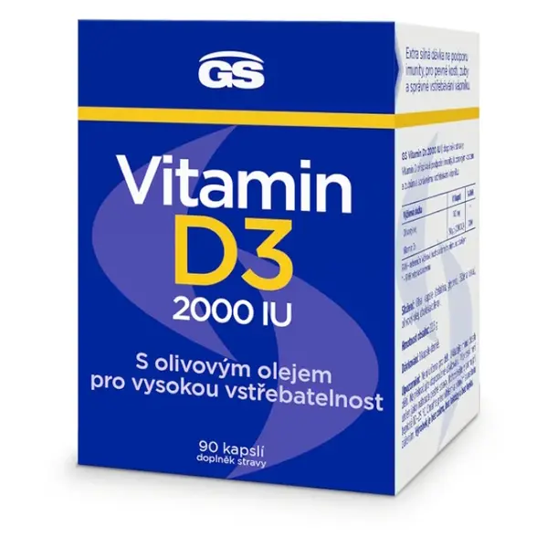 GS Vitamín D3 2000 IU 90 kapsúl