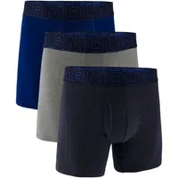 Under Armour PERF COTTON Pánské boxerky, modrá, velikost L
