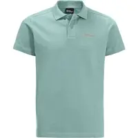Jack Wolfskin ESSENTIAL POLO M Pánské triko, zelená, velikost