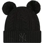 New Era MLB WMNS DOUBLE POM CUFF BEANIE NEW YORK YANKEES Klubový kulich, černá, velikost UNI