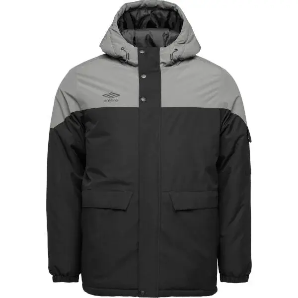 Umbro ABIE Pánská zimní bunda, tmavě šedá, velikost