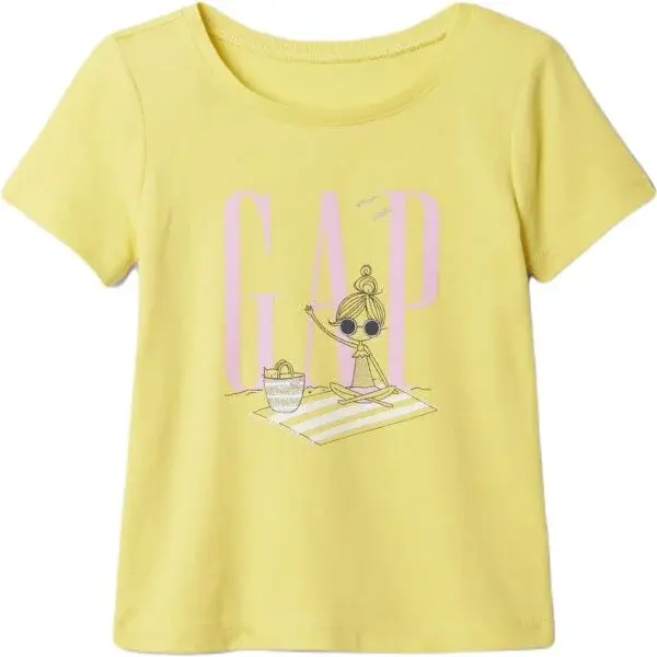 GAP BABY Dětské tričko, žlutá, velikost 4Y