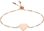 Fossil Bronzový náramek se srdíčkem JF02965791