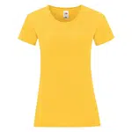 Iconic Yellow Women's T-shirt in combed cotton Fruit of the Loom