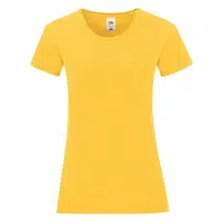 Iconic Yellow Women's T-shirt in combed cotton Fruit of the Loom