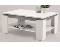 Konferenčný stolík Tim, biely/sivý betón%