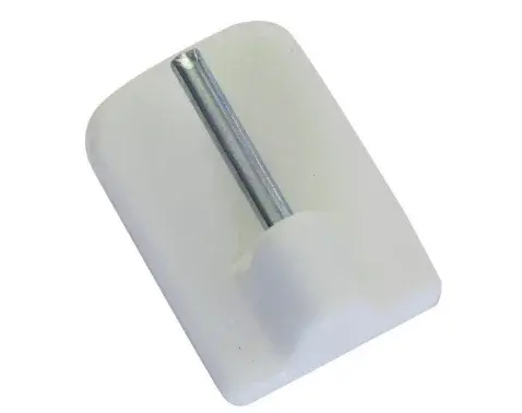 Nalepovacie háčiky k vitrážnej tyčke sada 4 ks, biela%