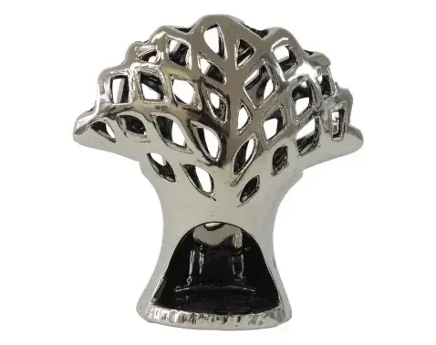 Dekoračný svietnik Strom 16 cm, strieborný%