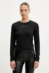 Tričko s dlouhým rukávem Dkny černá barva, DP5T1181