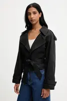 Bunda Answear.LAB černá barva, přechodná, oversize
