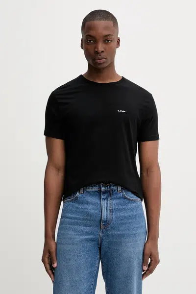 Bavlněné tričko Paul Smith 3-pack pánské, černá barva, M1A-389-M3PK