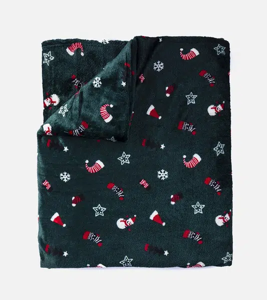 Gemre Green blanket with Christmas patterns Dublin