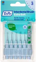 TEPE Mezizubní kartáčky Extra Soft pastelově modré 0,6 mm 6 ks