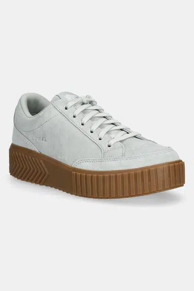 Semišové tenisky Sorel ONA AVE LOW SNEAKER dámské, tyrkysová barva, 2150951335