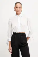 Košile Elisabetta Franchi dámská, bílá barva, regular, s klasickým límcem, CA08151E3