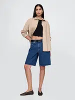 GAP Džínové kraťasy Mid Rise Longline - Dámské