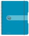 Spirálový blok A5 čtverečkovaný - transparentní modrý