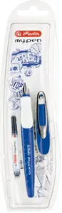 Pero bombičkové my.pen M modro-bílé