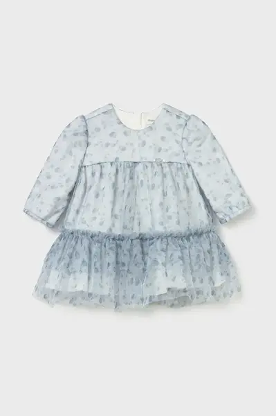 Kojenecké šaty Mayoral Newborn modrá barva, mini, áčková, 2817