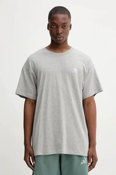 Bavlněné tričko adidas Originals Essentials pánské, šedá barva, JY6270
