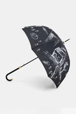 Deštník Moschino černá barva, 8979