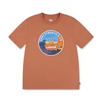 Dětské bavlněné tričko Levi's DESERT TRAIL TEE oranžová barva, s potiskem, 8EN993