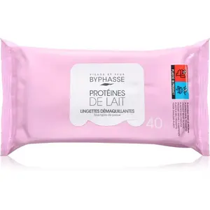 BYPHASSE Proteines De Lait odličovací ubrousky na obličej 40 ks