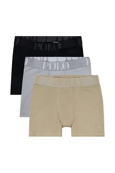 Dětské bavlněné boxerky Polo Ralph Lauren 3-pack béžová barva, 9P5035