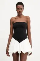 Šaty Bardot černá barva, mini, 59903DB