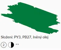 Olejová barva Umton 20ml – 0036 Permanentní zeleň střední
