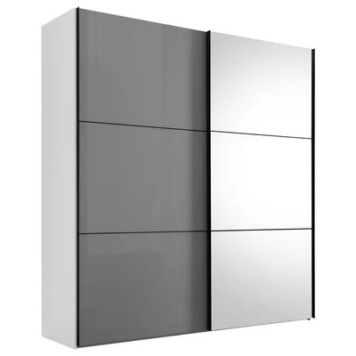 Moderano SKŘÍŇ S POSOUVACÍMI DVEŘMI, bílá, světle šedá, 167/222/68 cm