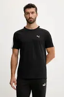 Bavlněné tričko Puma Tee pánské, černá barva, s aplikací, 629592
