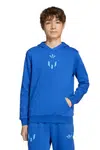 Dětská mikina adidas Performance MESSI modrá barva, s kapucí, s potiskem, JY9542