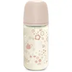 Suavinex Wonderland SX Pro Physiological Anti-Colic Glass sklenená dojčenská fľaša M Medium Flow 3 m+ Liberty Pink 240 ml
