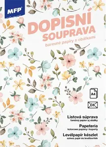 Dopisní papír barevný LUX 5+10 (Květy)