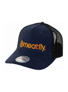 Meatfly kšiltovka Shaun Trucker Navy / Brown Logo | Hnědá | Velikost One Size